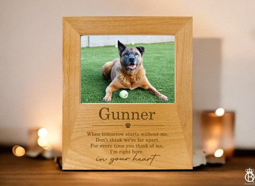 Custom Engraved Wood Picture Frame: When Tomorrow Starts Without Me Custom Engraved Wood Picture Frame: When Tomorrow Starts Without Me