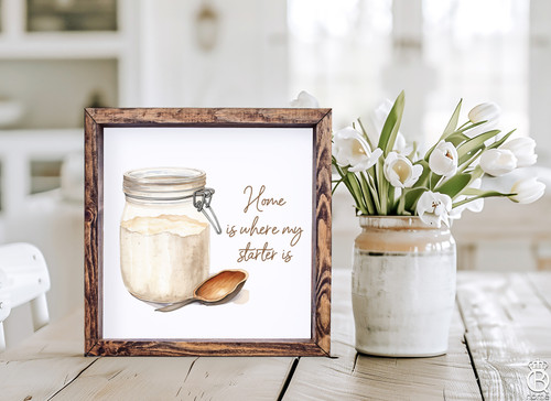 Home Is Where My Starter Is Wood Sign Home Is Where My Starter Is Wood Sign