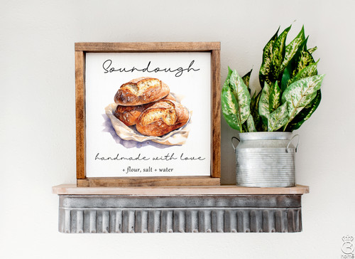 Sourdough Made With Love Wood Sign Sourdough Made With Love Wood Sign