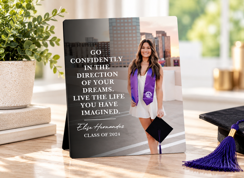 Go Confidently Graduation Custom Photo Easel