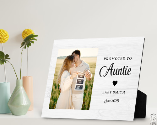 Promoted To...Baby Announcement Custom Photo Easel