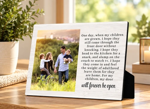 One Day When Our Children Are Grown... Custom Photo Easel