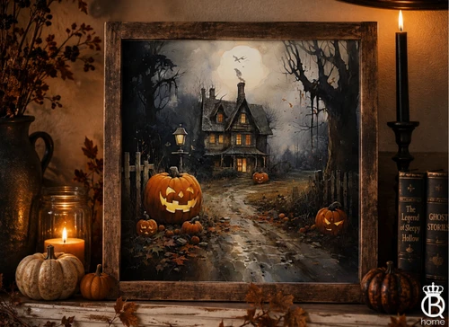 The Sleepy Hollow Inn Dead And Breakfast Framed Wood Sign [The Hollow Tales Collection]