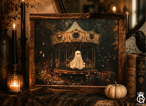 The Carousel Of Maple Hollow Framed Wood Sign [The Hollow Tales Collection]