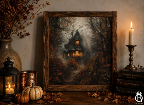 The House Beyond The Hollow Framed Wood Sign [The Hollow Tales Collection]