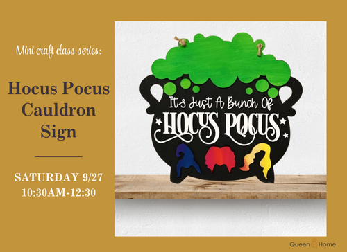 September 27 at 10:30am | Hocus Pocus Cauldron Sign September 27 at 10:30am | Hocus Pocus Cauldron Sign