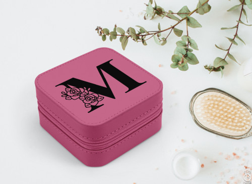 Jewelry Box: Floral Initial