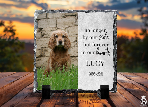 Slate Tile Sign: No Longer By Our Side Slate Tile Sign: No Longer By Our Side