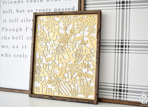 READY TO SHIP Gingerbread Framed Wood Sign