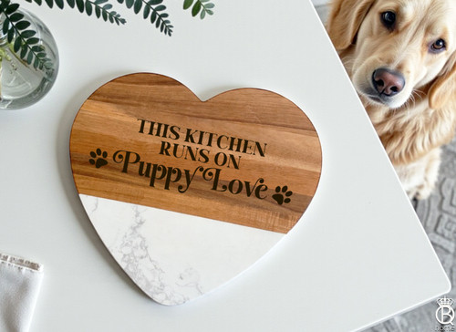 Marble Heart Board: This Kitchen Runs On Puppy Love