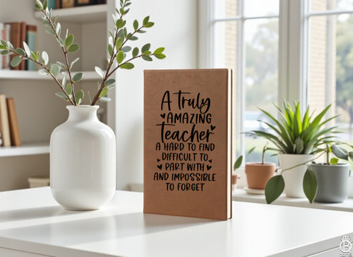 Leather Engraved Journal: A Truly Amazing Teacher...