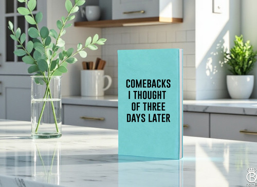 Leather Engraved Journal: Comebacks I Thought Of Three Days Later
