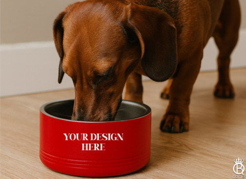 Engraved Pet Bowl: Red