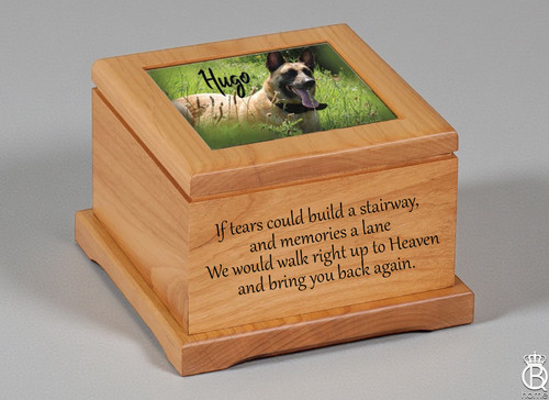  Custom Image & Engraved Large Alder Pet Urn