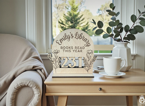 Personalized Book Tracker Sign