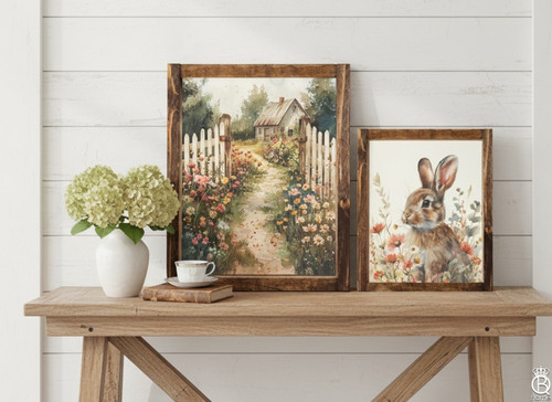 The Garden Gate Path Wood Sign Set [Springtime Cottage Collection]
