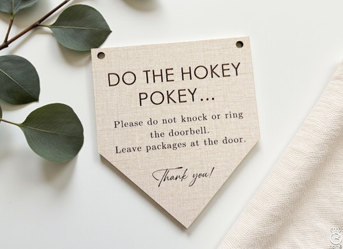 Ring Doorbell Hanging Sign: Do The Hokey Pokey