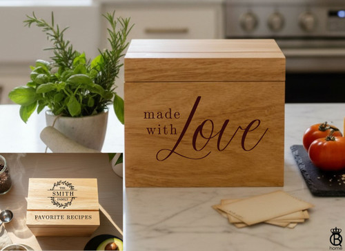 Recipe Card Box: Family Name Favorite Recipes | Made With Love
