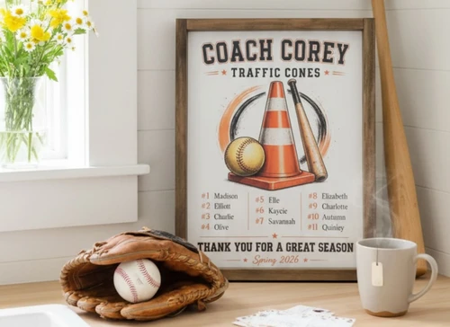 Custom Coach Team Sign