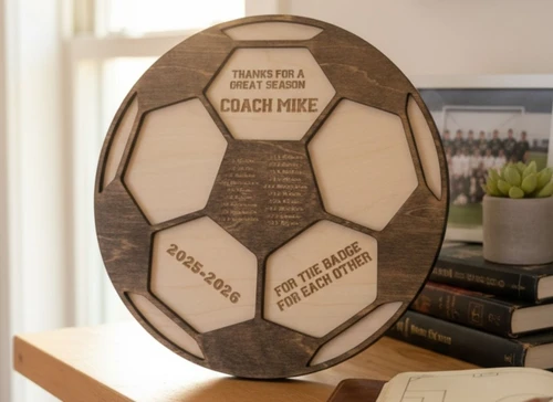 Soccer Team Plaque With Stand