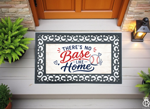 Interchangeable Doormat Insert: No Base Like Home