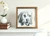 Black And White Portrait Custom Wood Sign 10x10