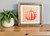 READY TO SHIP: Gingham Pumpkin Framed Wood Sign
