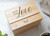 Recipe Card Box: Made With Love With Front Family Name Design 