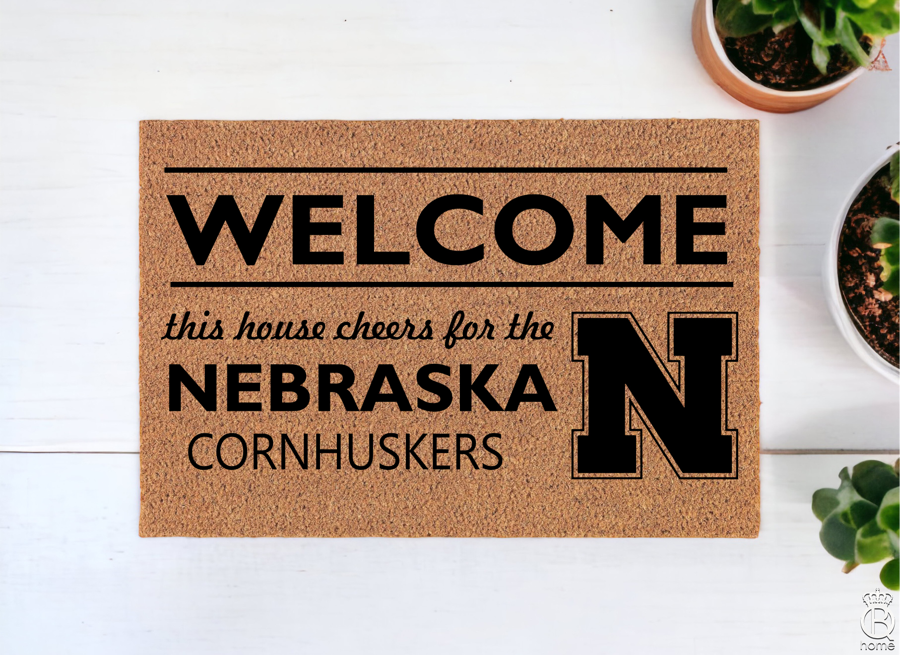 Welcome This House Cheers For Door Mat - Queen B Home