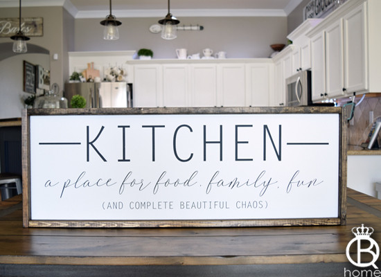 Personalized Farmhouse Kitchen Sign – Pretty Perfect Studio