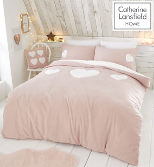 Catherine Lansfield Cosy Heart Duvet Cover Set