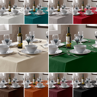 Select Plain Linen Look Cloths Modern Tablecloth Table Linen