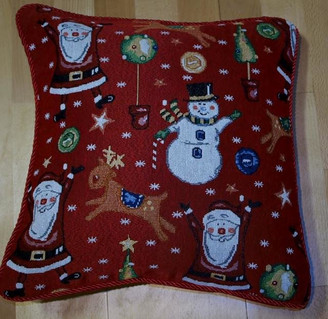 Christmas Tapestry Festive Xmas Soft Unfilled Cushion Cover 18" x 18"