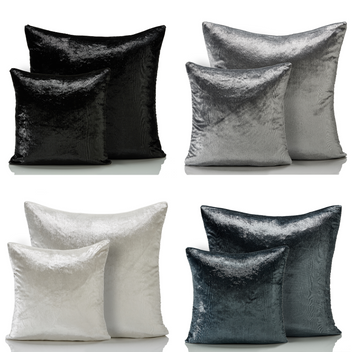 MIDNIGHT Shimmer Shine Soft Velvet Polyester Unfilled Cushion Cover