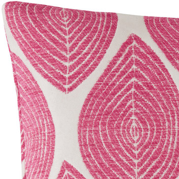 BLISS Modern Geometric Leaf Chenille Cushion Cover 18" x 18"