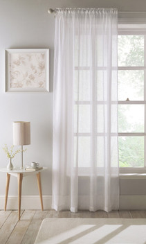 EDEN Recycled Yarn Eco-Friendly Voile Net Curtain Slot Top Single Panel