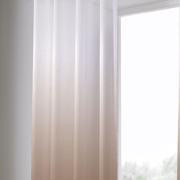 HARMONY Two Tone Ombre Effect Voile Net Curtain Ready Made Eyelet/Ring Top Single Panel