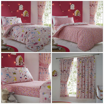LET'S PLAY Dress-Up Mice Hearts Reversible Bedding Curtains Matching Range