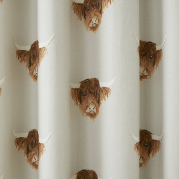 Highland Cow Scottish Tartan Check Bedding Curtains Matching Range