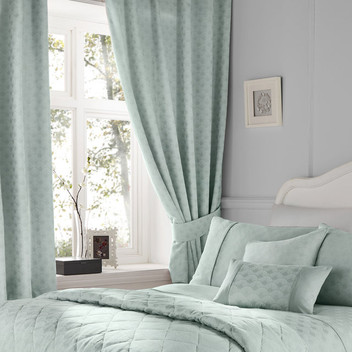 Nouveau Fan Art Deco Geo Jacquard Bedding Curtains Matching Range