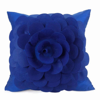 Felt Flower Floral Felt Petals Faux Silk Hollowfibre Filled Cushion