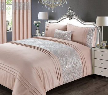 Charleston Shimmer Glitter Sequins Soft Bedding Curtains Matching Range
