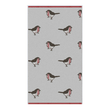 Robin Christmas Festive 100% Cotton 650GSM Pair of Hand Towels