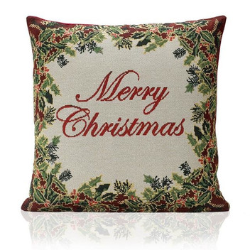 Christmas Tapestry Festive Merry Christmas Soft Filled Cushion 18" x 18"