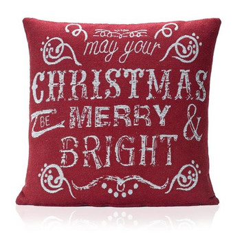 Christmas Tapestry Festive Merry Bright Soft Filled Cushion 18" x 18"