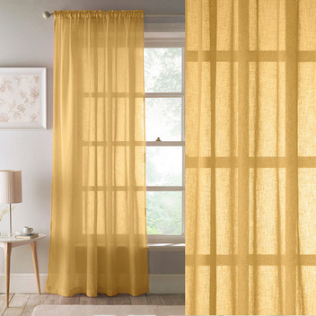 Eden Recycled Yarn Eco-Friendly Voile Curtain Panels Slot Top Single Panel