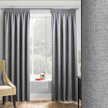Matrix Thermal Blockout Woven Tape Top Pencil Pleat Curtains Pair
