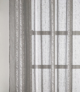 Pandora Glitz Metallic Shimmer Voile Curtain Panels Slot Top Single Panel