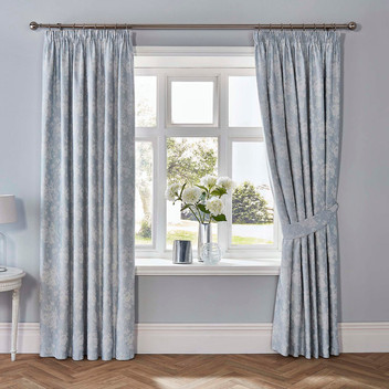 Imelda Floral Jacquard Polycotton Bedding Curtains Matching Range