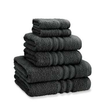 Catherine Lansfield Zero Twist 500GSM Soft Absorbent Cotton Towels Range Charcoal